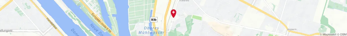 Kartendarstellung des Standorts für Apotheke Stadlau-U2 in 1220 Wien